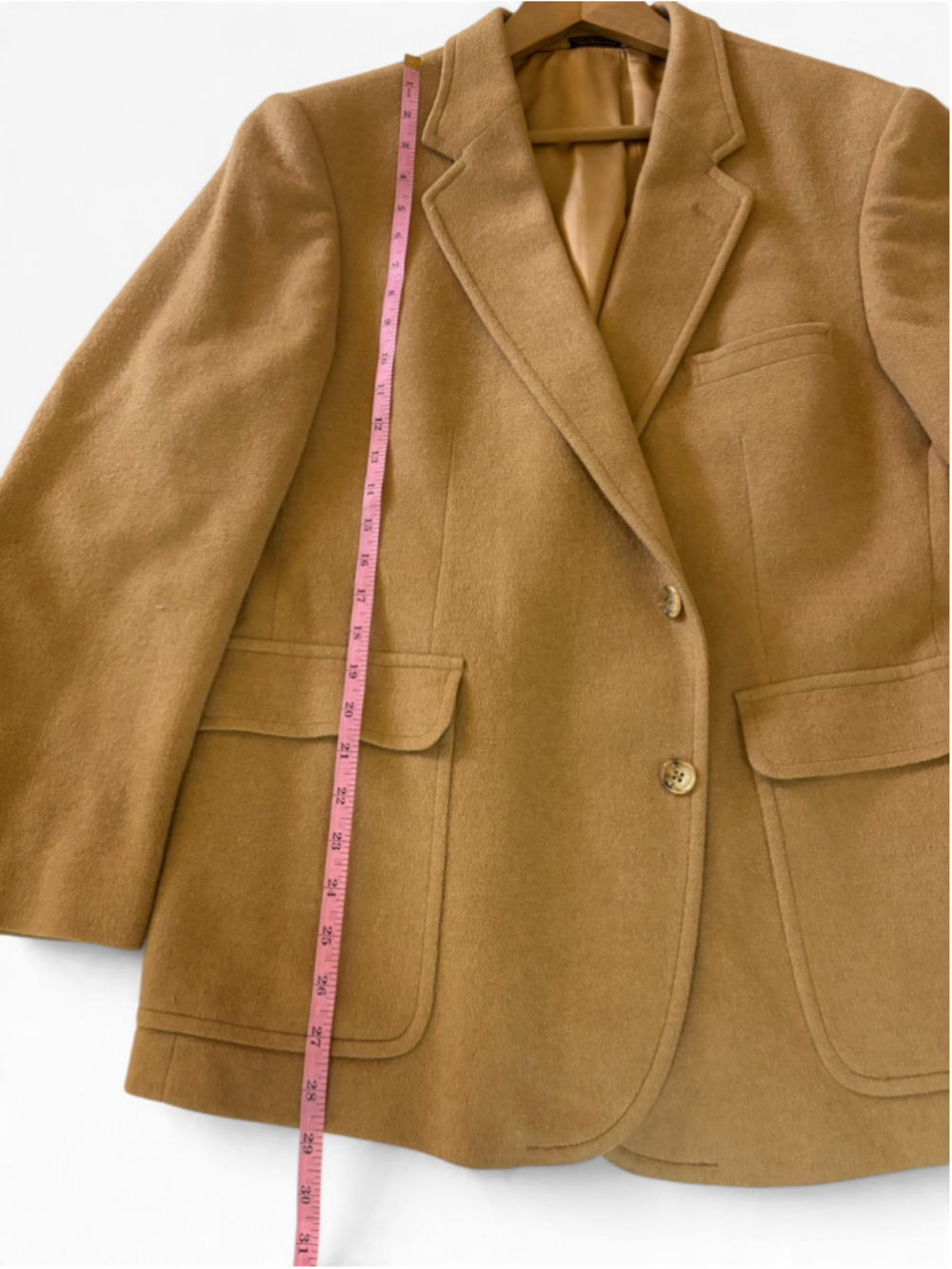 Vintage J.G. Hook Golden Anchor Camel Hair Blend Tan Blazer Sport Coat Men’s M - Picture 9 of 13